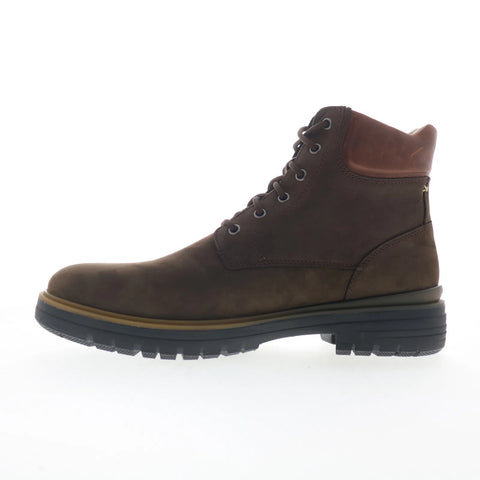 Johnston & Murphy 20-5992 Mens Brown Leather Lace Up Casual Dress Boots