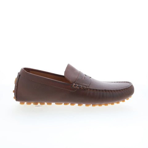 Johnston & Murphy 20-6320 Mens Brown Leather Loafers & Slip Ons Penny Shoes