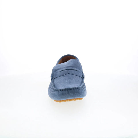 Johnston & Murphy 20-6327 Mens Blue Suede Loafers & Slip Ons Penny Shoes