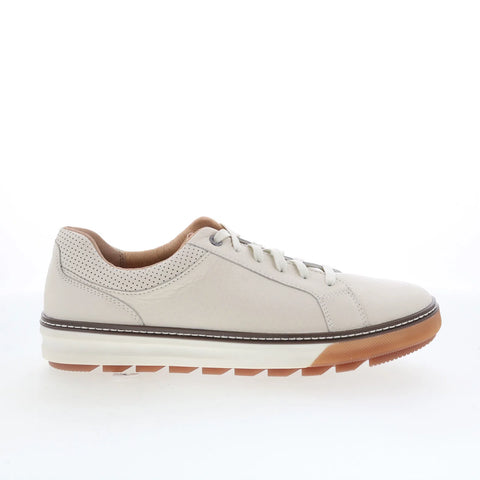 Johnston & Murphy 20-6648 Mens White Leather Lifestyle Sneakers Shoes