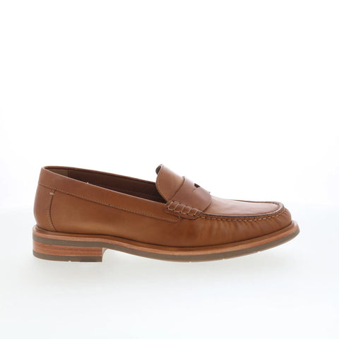 Johnston & Murphy 20-6666 Mens Brown Leather Loafers & Slip Ons Penny Shoes