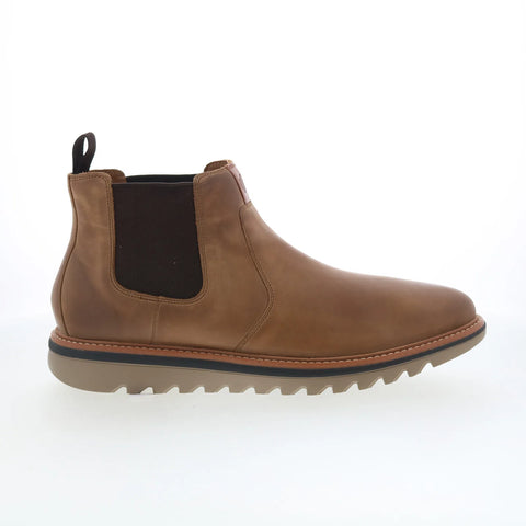 Johnston & Murphy 20-7152 Mens Brown Leather Slip On Chelsea Boots