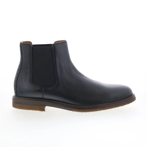Johnston & Murphy 20-7285 Mens Black Leather Pull On Chelsea Boots
