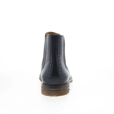 Johnston & Murphy 20-7285 Mens Black Leather Pull On Chelsea Boots