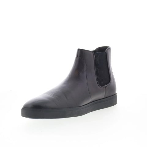 Johnston & Murphy 20-7571 Mens Black Leather Slip On Chelsea Boots