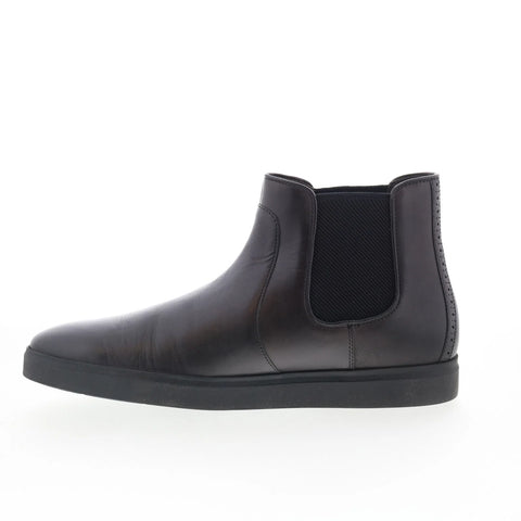 Johnston & Murphy 20-7571 Mens Black Leather Slip On Chelsea Boots