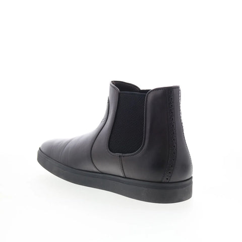 Johnston & Murphy 20-7571 Mens Black Leather Slip On Chelsea Boots