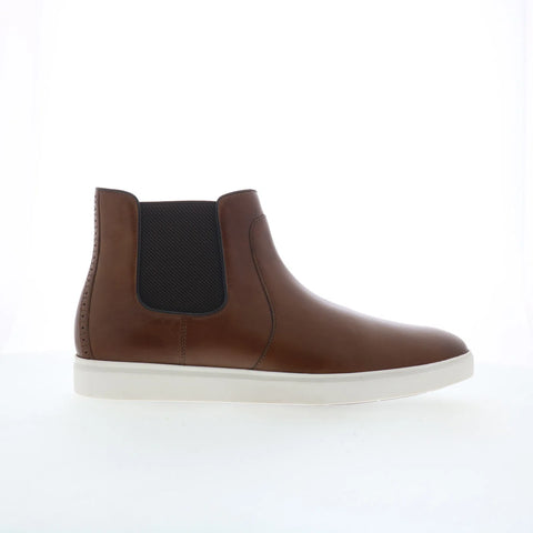 Johnston & Murphy 20-7582 Mens Brown Leather Pull On Chelsea Boots