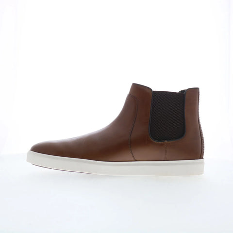 Johnston & Murphy 20-7582 Mens Brown Leather Pull On Chelsea Boots
