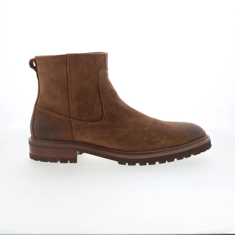Johnston & Murphy 20-7646 Mens Brown Leather Zipper Casual Dress Boots