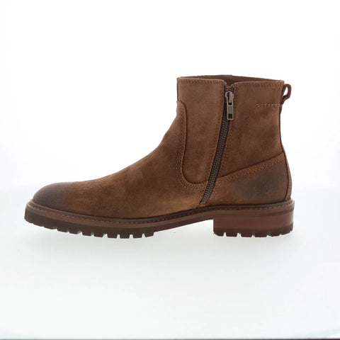 Johnston & Murphy 20-7646 Mens Brown Leather Zipper Casual Dress Boots