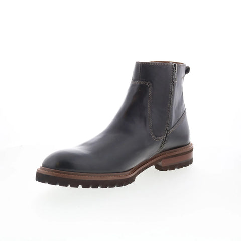 Johnston & Murphy 20-7647 Mens Black Leather Zipper Chelsea Boots