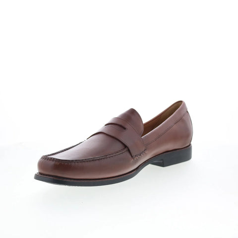 Johnston & Murphy 20-7796 Mens Brown Wide Loafers & Slip Ons Penny Shoes