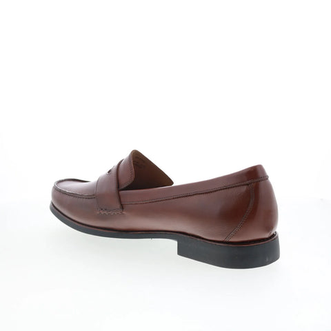 Johnston & Murphy 20-7796 Mens Brown Wide Loafers & Slip Ons Penny Shoes