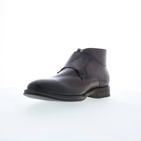 Johnston & Murphy 20-7944 Mens Brown Leather Hook & Loop Casual Dress Boots