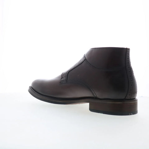 Johnston & Murphy 20-7944 Mens Brown Leather Hook & Loop Casual Dress Boots