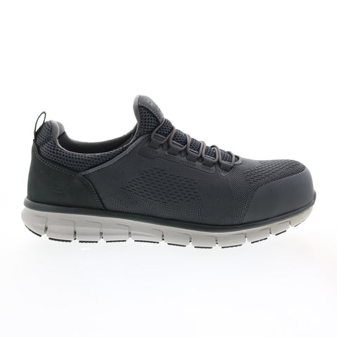 Skechers Synergy Omat Alloy Toe 200013 Mens Gray Canvas Work & Safety Shoes