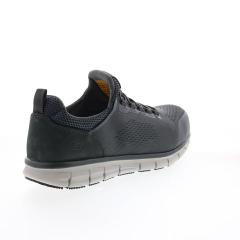 Skechers Synergy Omat Alloy Toe 200013 Mens Gray Canvas Work & Safety Shoes