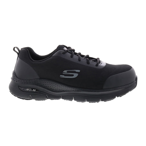 Skechers Arch Fit Sr Ringstap Mens Black Athletic Work & Safety Shoes