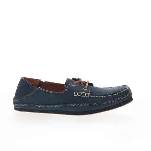 T.B. Phelps 2003-50 Mens Blue Nubuck Lace Up Loafers & Slip Ons Boat Shoes