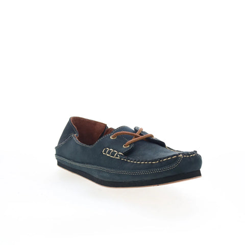 T.B. Phelps 2003-50 Mens Blue Nubuck Lace Up Loafers & Slip Ons Boat Shoes