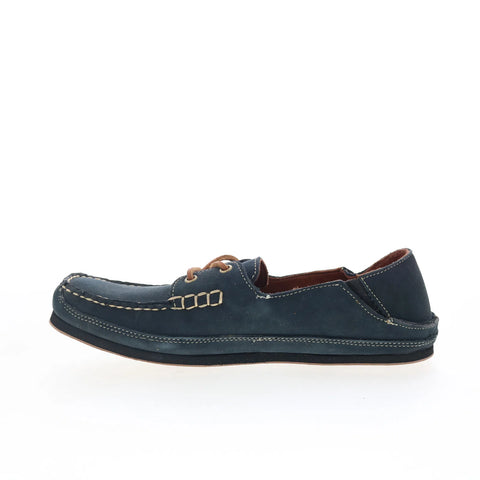T.B. Phelps 2003-50 Mens Blue Nubuck Lace Up Loafers & Slip Ons Boat Shoes