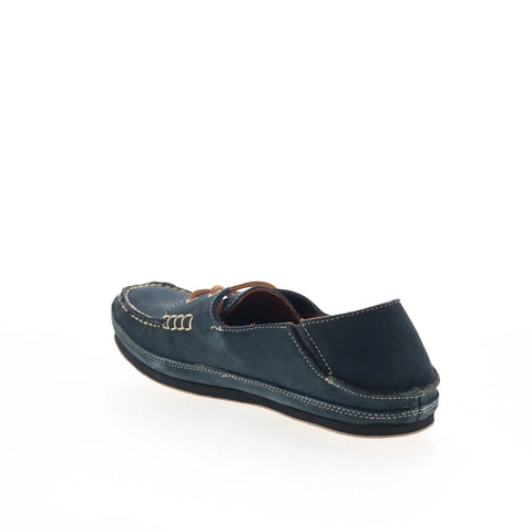 T.B. Phelps 2003-50 Mens Blue Nubuck Lace Up Loafers & Slip Ons Boat Shoes