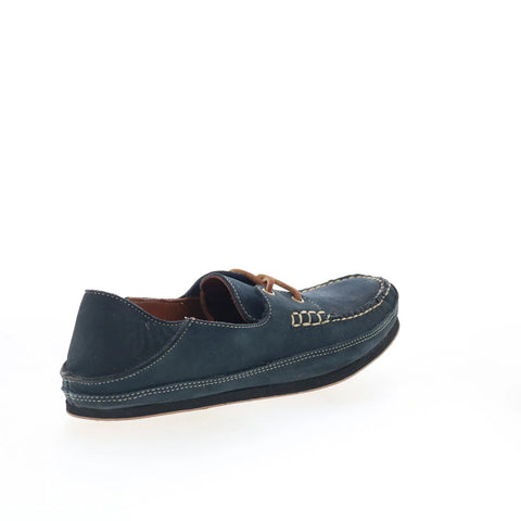 T.B. Phelps 2003-50 Mens Blue Nubuck Lace Up Loafers & Slip Ons Boat Shoes