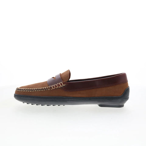 T.B. Phelps 2020-42 Mens Brown Nubuck Loafers & Slip Ons Penny Shoes