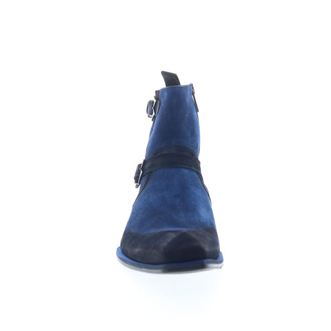 Mezlan 20200 Mens Blue Suede Zipper Casual Dress Boots