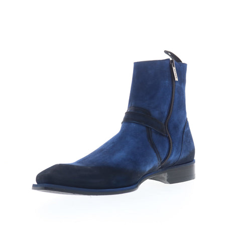 Mezlan 20200 Mens Blue Suede Zipper Casual Dress Boots