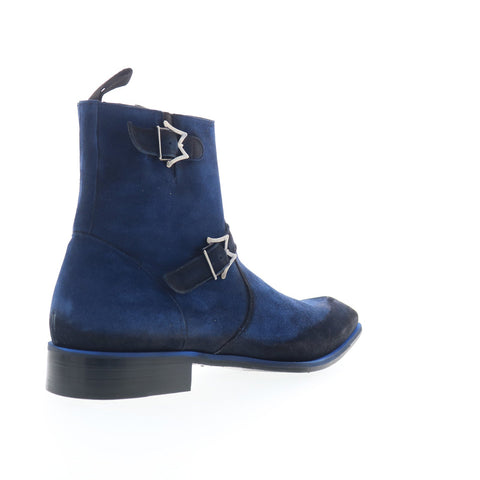 Mezlan 20200 Mens Blue Suede Zipper Casual Dress Boots