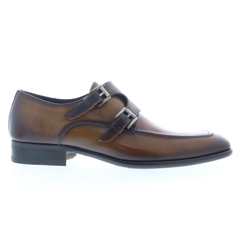 Mezlan Leather Double Monk Strap 20204 Mens Brown Leather Loafers Casual Shoes
