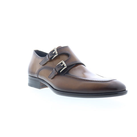 Mezlan Leather Double Monk Strap 20204 Mens Brown Leather Loafers Casual Shoes