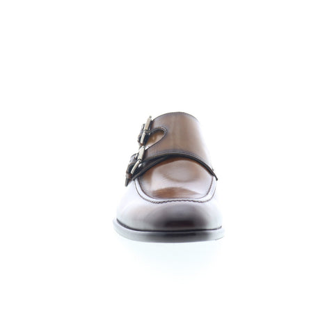 Mezlan Leather Double Monk Strap 20204 Mens Brown Leather Loafers Casual Shoes