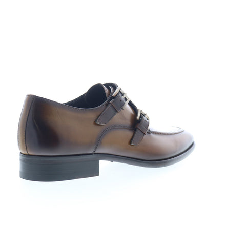 Mezlan Leather Double Monk Strap 20204 Mens Brown Leather Loafers Casual Shoes