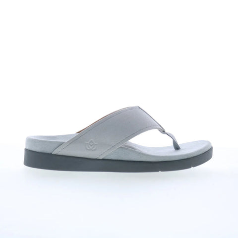 Spenco Hampton Suede 20212 Womens Gray Nubuck Slip On Slides Sandals Shoes