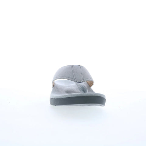 Spenco Hampton Suede 20212 Womens Gray Nubuck Slip On Slides Sandals Shoes