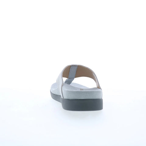 Spenco Hampton Suede 20212 Womens Gray Nubuck Slip On Slides Sandals Shoes