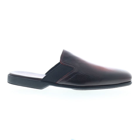 Mezlan 20251 Mens Burgundy Leather Slip On Mules Slippers Shoes