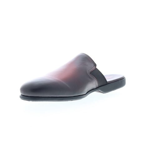 Mezlan 20251 Mens Burgundy Leather Slip On Mules Slippers Shoes