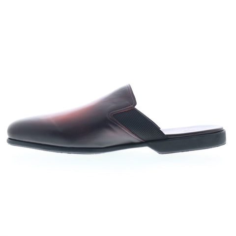 Mezlan 20251 Mens Burgundy Leather Slip On Mules Slippers Shoes