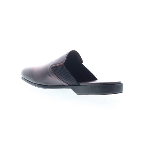 Mezlan 20251 Mens Burgundy Leather Slip On Mules Slippers Shoes
