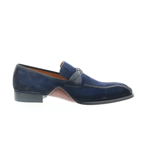 Mezlan Antique Suede Loafer 20272 Mens Blue Loafers & Slip Ons Casual Shoes