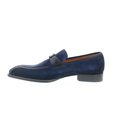 Mezlan Antique Suede Loafer 20272 Mens Blue Loafers & Slip Ons Casual Shoes