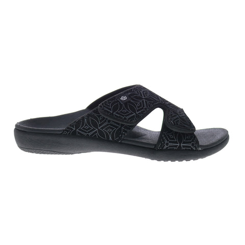 Spenco Kholo Boheme 20278 Womens Black Synthetic Strap Slides Sandals Shoes