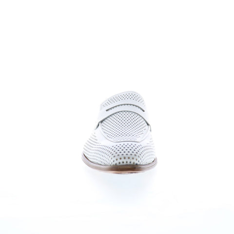 Mezlan Gianni 20296 Mens White Leather Loafers & Slip Ons Penny Shoes