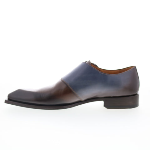 Mezlan Two-Tone Double Monk Stap Loafer 20423 Mens Brown Loafers Casual Shoes
