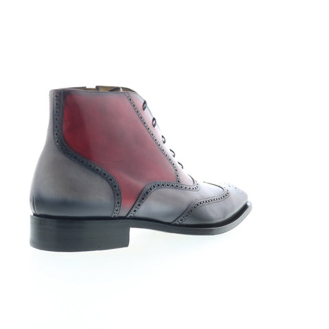 Mezlan Spectator Ankle Boot 20444 Mens Gray Leather Zipper Casual Dress Boots