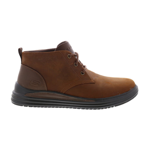 Skechers Proven Yermo 204670 Mens Brown Leather Lace Up Chukkas Boots